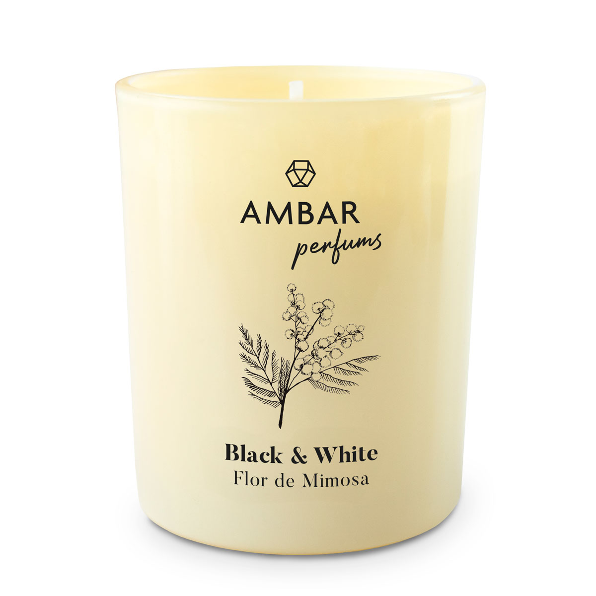 VELA BLACK & WHITE FLOR DE MIMOSA