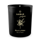 vela black & white bayas rojas ambar perfums